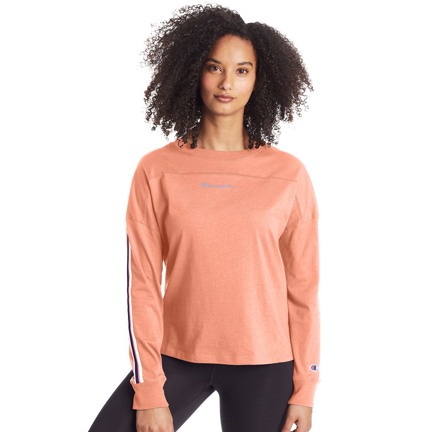 peach champion crewneck