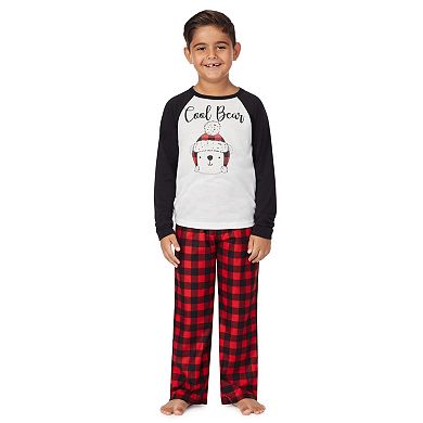 Boys 4-20 Jammies For Your Families® Cool Bear Top & Plaid Pants Pajama Set by Cuddl Duds
