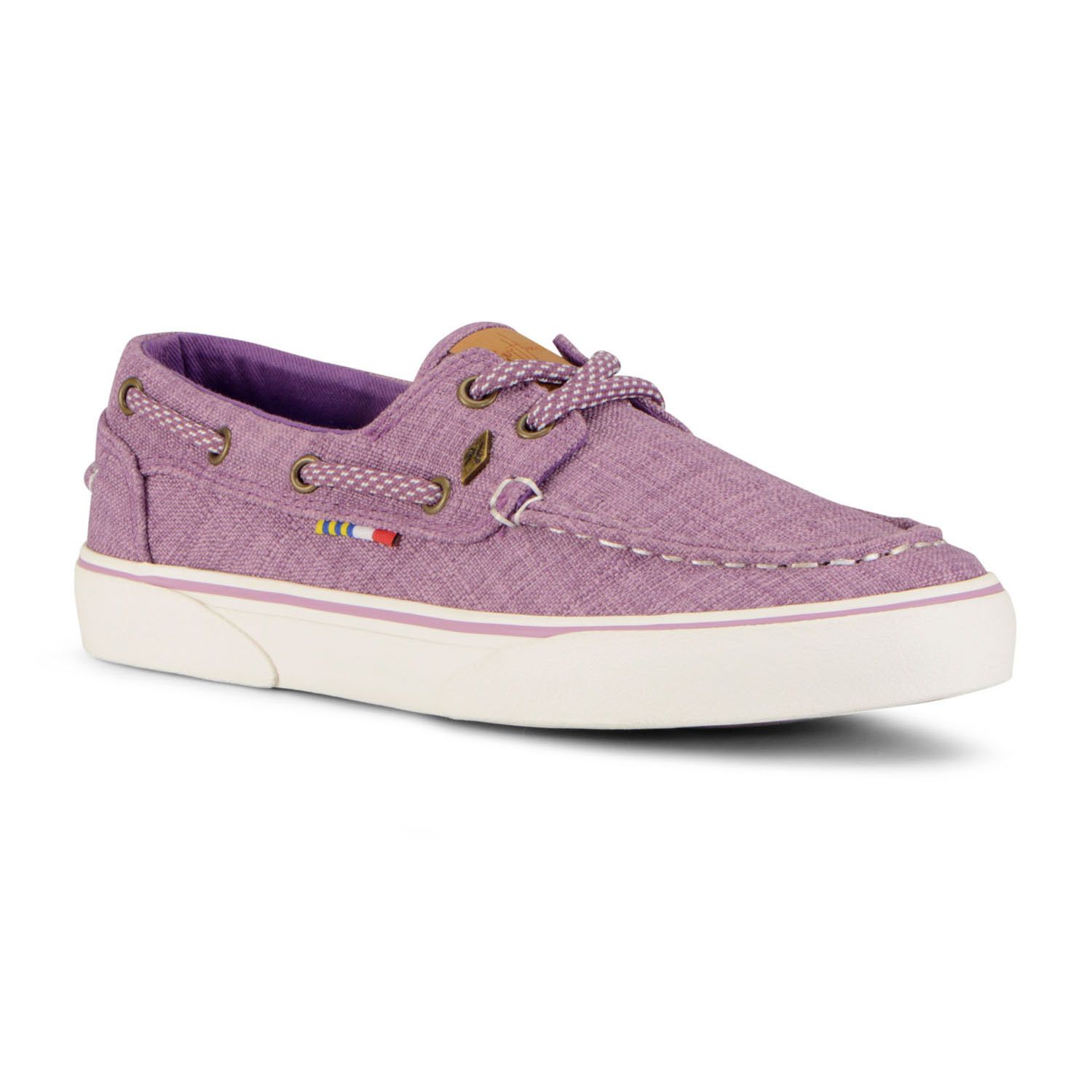 purple boat shoes