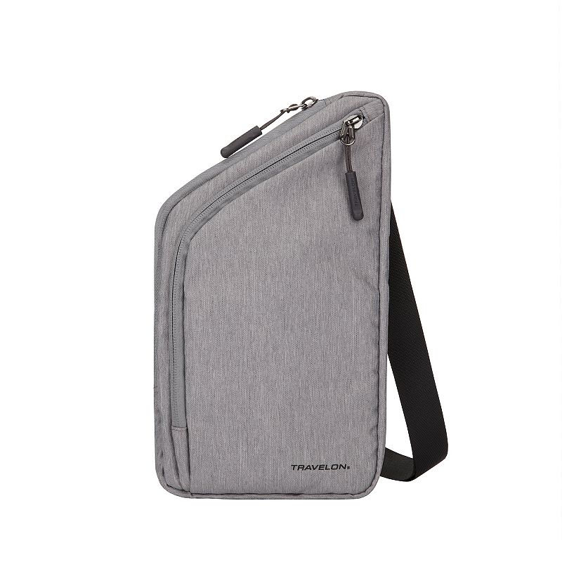 Travelon Slim Crossbody Bag, Gray Grey