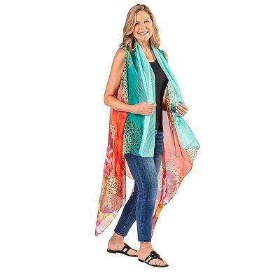 Women's Le Moda Chiffon Pleated Kimono