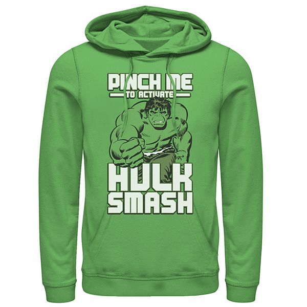 Men's Marvel Hulk Pinch Me To Activate Hulk Smash Hoodie