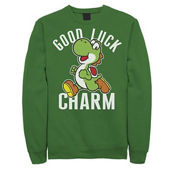 Men's Nintendo Super Mario St. Patty's Yoshi Good Luck Charm Sweatshirt