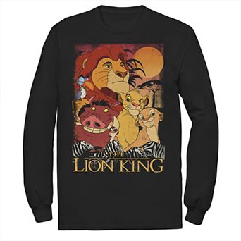 Disney's The Lion King Men's Happy Group Shot Sunset Vintage Poster Tee