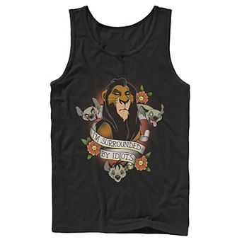 Disney's The Lion King Scar With Hyenas Men's Surrounded By Idiots Tank Top