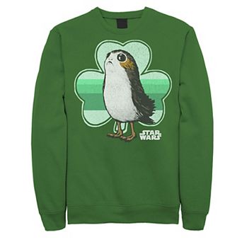 Men's Star Wars Porg Clover Saint Patrick's Day Sweatshirt
