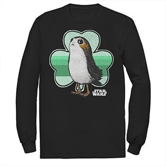 Men's Star Wars Porg Clover Saint Patrick's Day Tee