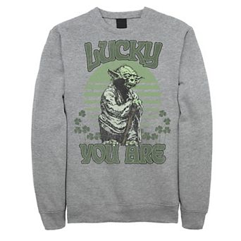 Men's Star Wars Yoda Lucky You Are Retro St. Patty Sweatshirt