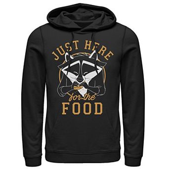 Disney's Pocahontas Meeko Men's Just Here For The Food Portrait Hoodie