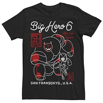 Disney's Big Hero 6 Men's Hello I Am Baymax And Hiro Tee