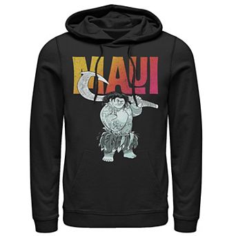 Disney's Moana Maui Gradient Text Tough Pose Portrait Men's Hoodie