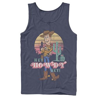 Men's Disney / Pixar Toy Story 4 Woody Hey Howdy Hey Retro Portrait Tank Top
