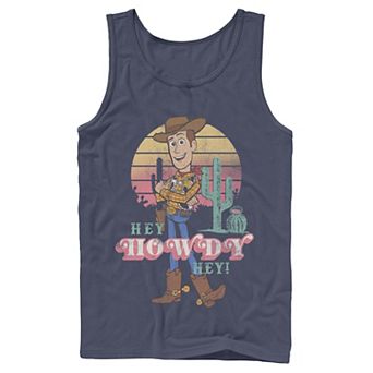 Men's Disney / Pixar Toy Story 4 Woody Hey Howdy Hey Retro Portrait Tank Top