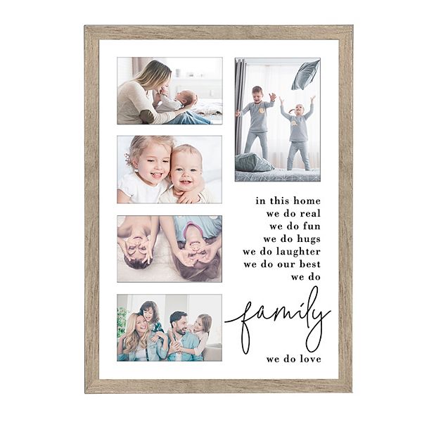 Belle Maison Gray & White 5-Opening Collage Frame