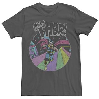 Men's Marvel Avengers The Mighty Thor Distressed Retro Portrait Tee