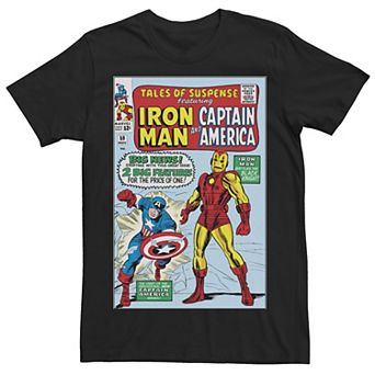 Men's Marvel Tales Of Suspense Iron Man & Captain America Cover Tee