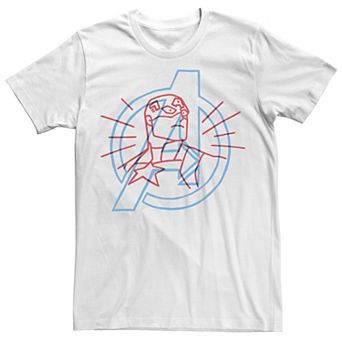 Men's Marvel Avengers Captain America Outlined Logo Tee
