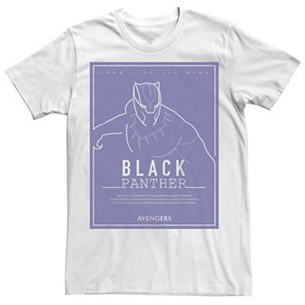 Men's Marvel Black Panther Outlined Movie Poster Tee