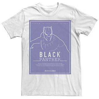 Men's Marvel Black Panther Outlined Movie Poster Tee