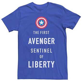 Men's Marvel Captain America Sentinel Of Liberty Text Tee