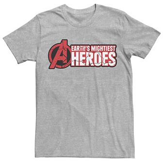Men's Marvel Avengers Earth's Mightiest Heroes Chest Text Tee