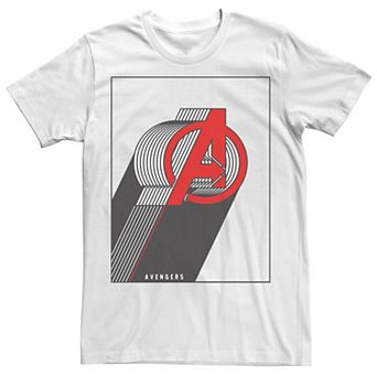 Men's Marvel Avengers Stacked Lines Logo Tee