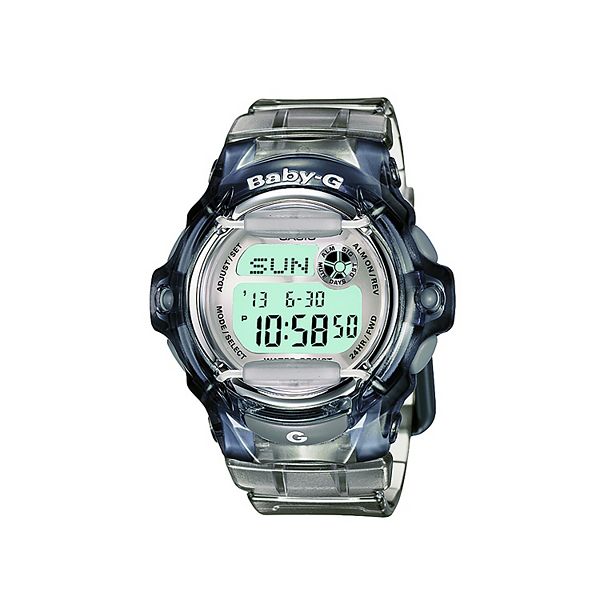 Casio Baby-G Clear Gray Resin Digital Chronograph Watch