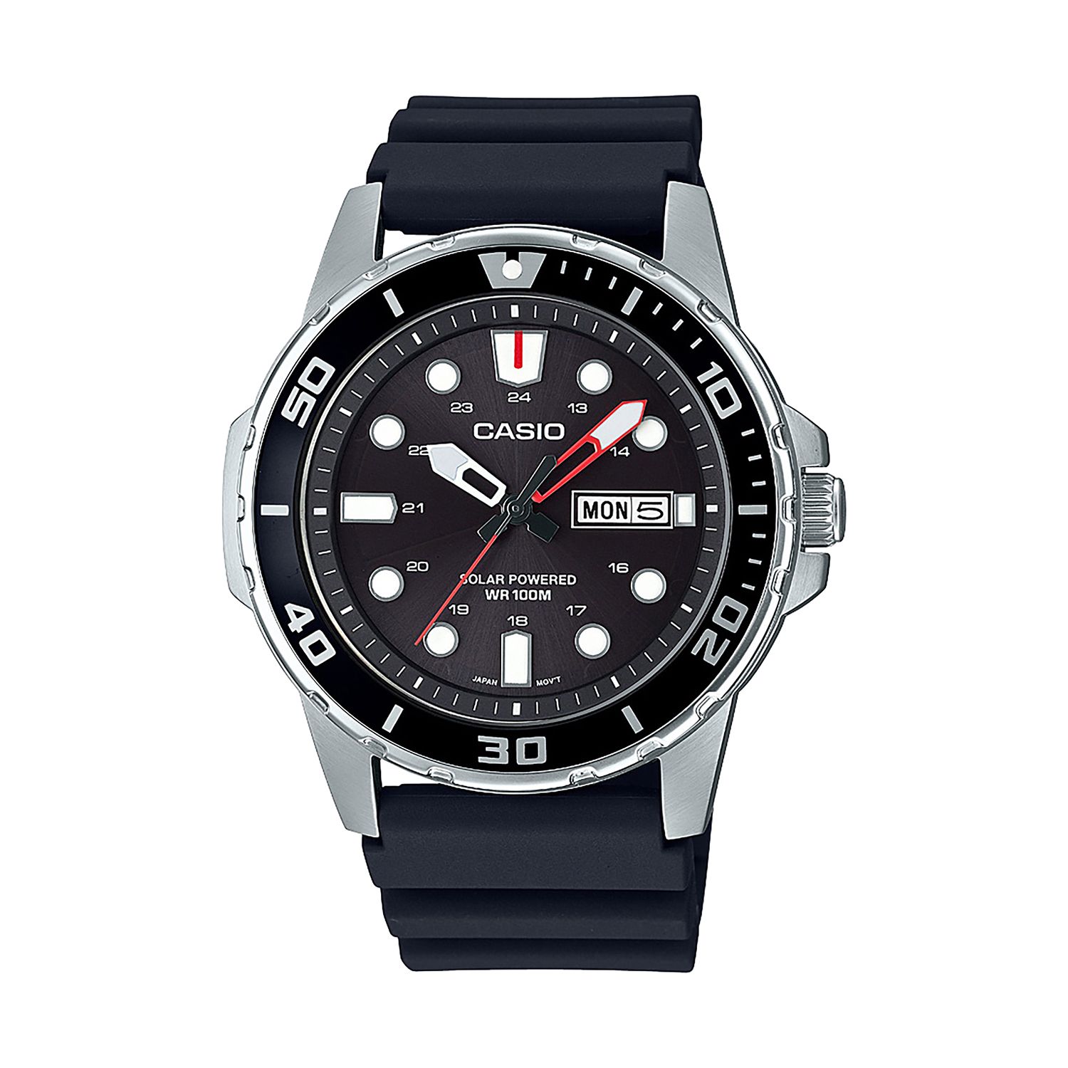 casio black resin watch