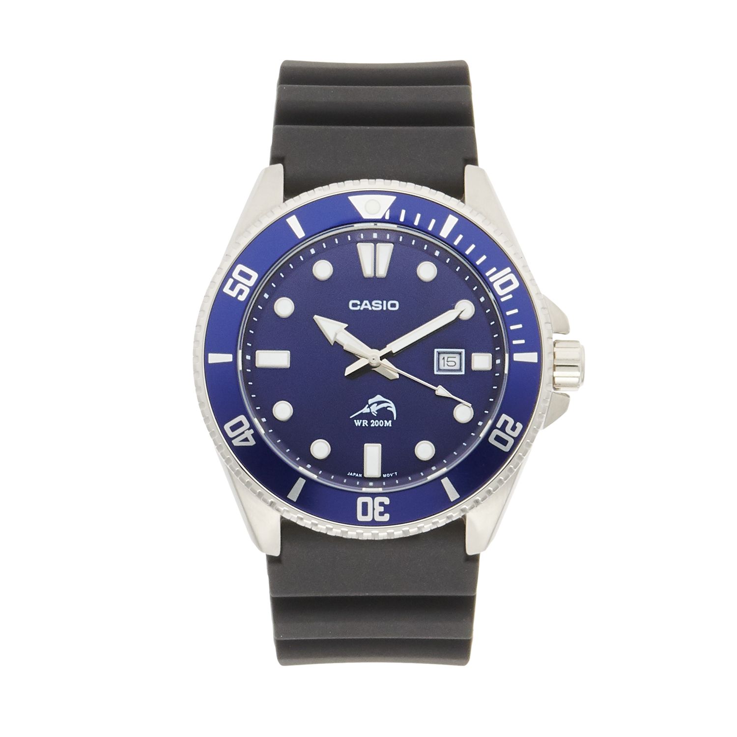blue dial casio watch