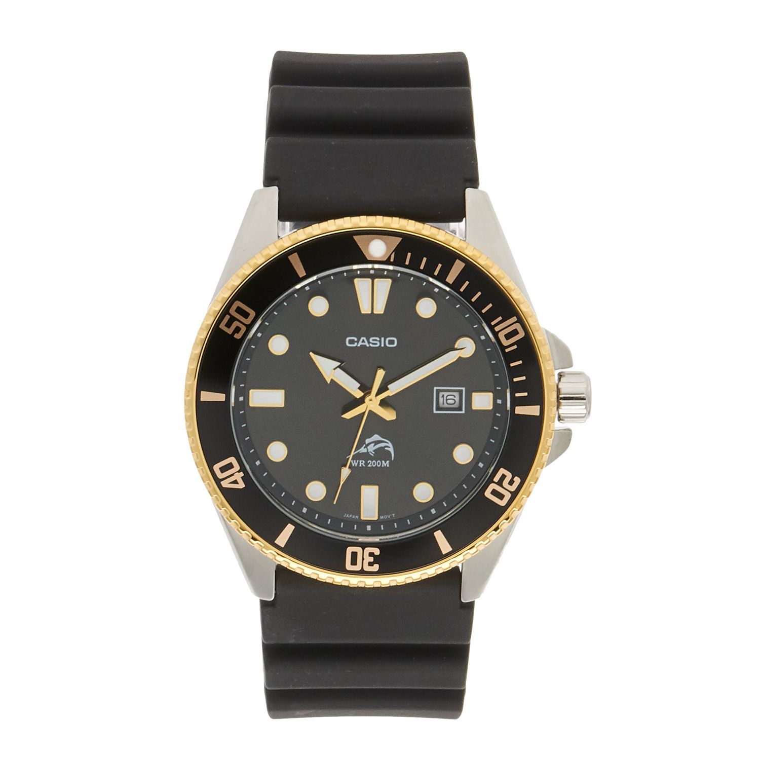 casio men's classic analog black watch
