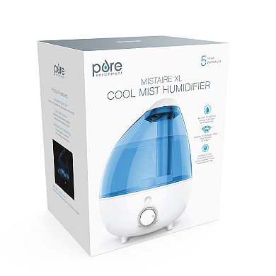 Pure Enrichment Extra-Large Ultrasonic Cool Mist Humidifier with Optional Night Light for 24 Hour Use