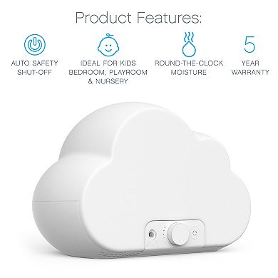 Pure Enrichment MistAire Cloud Ultrasonic Cool Mist Humidifier & Mood Light