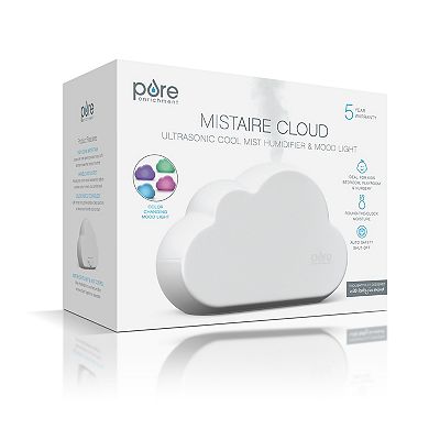 Pure Enrichment MistAire Cloud Ultrasonic Cool Mist Humidifier Mood Light