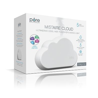 Pure Enrichment MistAire Cloud Ultrasonic Cool Mist Humidifier & Mood Light