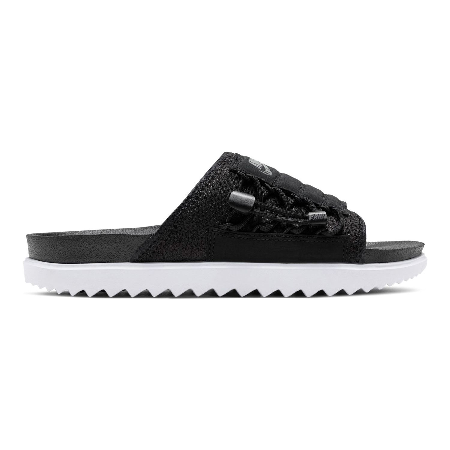 black and white nike slides womens