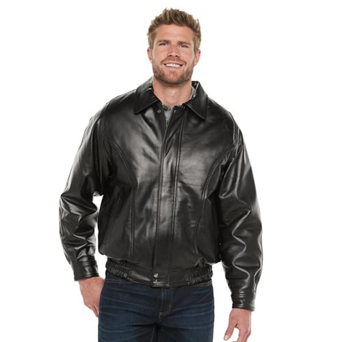Men's Vintage Leather Leather Bomber Jacket