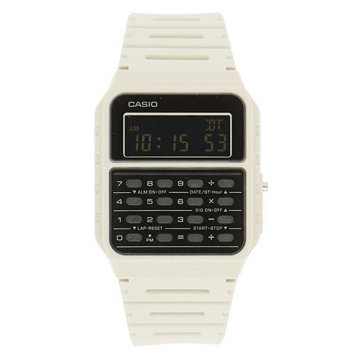 Casio Unisex Digital Calculator Watch In White Ca53wf 8bos