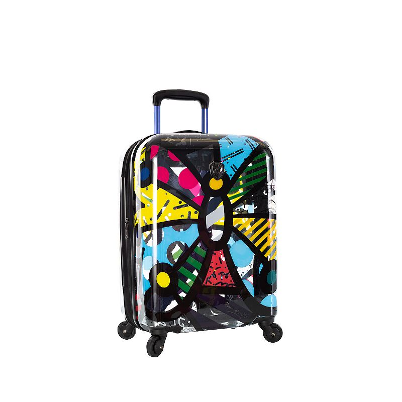 Heys Britto Butterfly Transparent Hardside Spinner Luggage, Multicolor, 30 