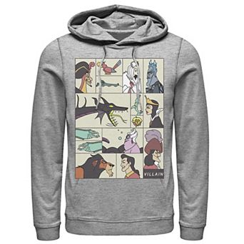 Disney's Villains Men's Comic Style Portrait Panels Hoodie