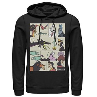 Disney's Villains Men's Comic Style Portrait Panels Hoodie