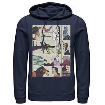 Disney's Villains Men's Comic Style Portrait Panels Hoodie