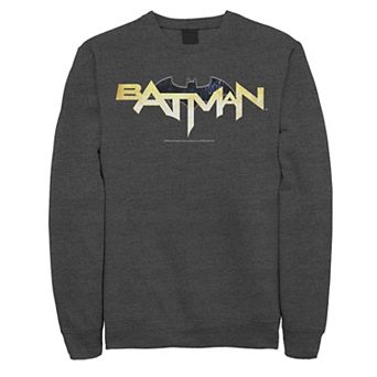 Men's DC Comics Batman Modern Chest Text Logo Sweatshirt