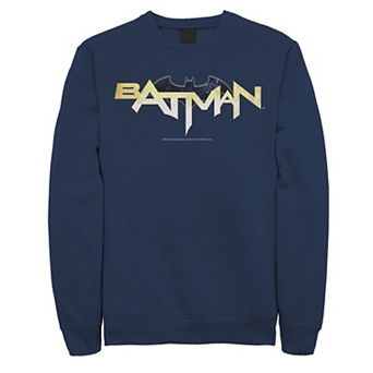 Men's DC Comics Batman Modern Chest Text Logo Sweatshirt