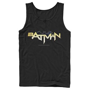 Men's DC Comics Batman Modern Chest Text Logo Tank Top