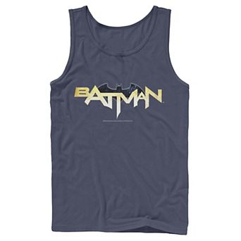 Men's DC Comics Batman Modern Chest Text Logo Tank Top