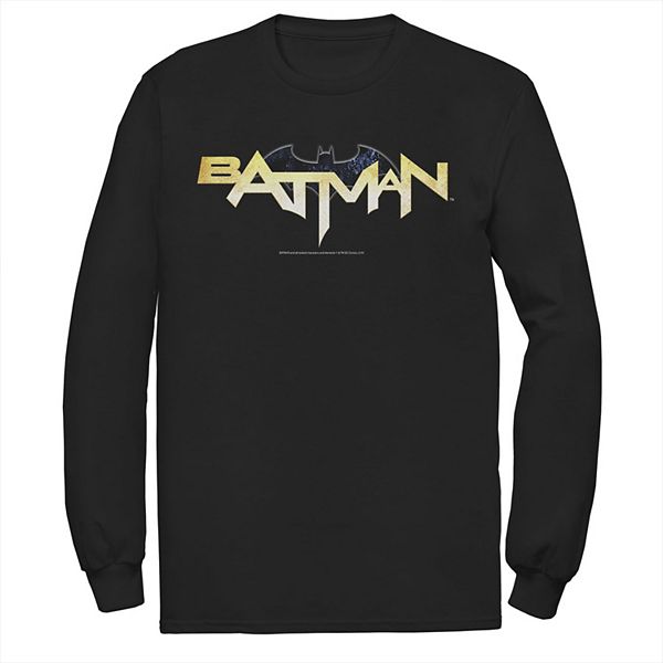 Men's DC Comics Batman Modern Chest Text Logo Tee