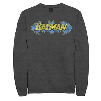 Men's DC Comics Batman Bold Distressed Text Logo Sweatshirt