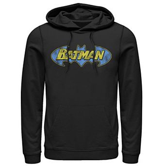Men's DC Comics Batman Bold Distressed Text Logo Hoodie