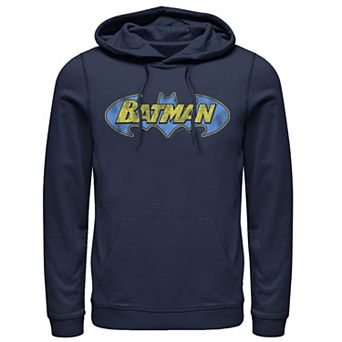 Men's DC Comics Batman Bold Distressed Text Logo Hoodie