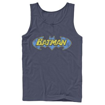 Men's DC Comics Batman Bold Distressed Text Logo Tank Top
